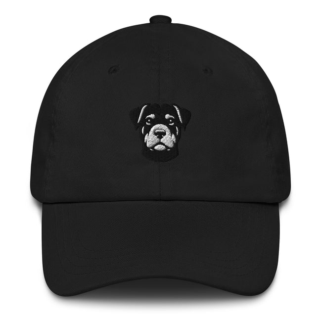  Baseball Cap mit gesticktem Rottweiler-Kopf vorne - Paul & Emma Breed Collection