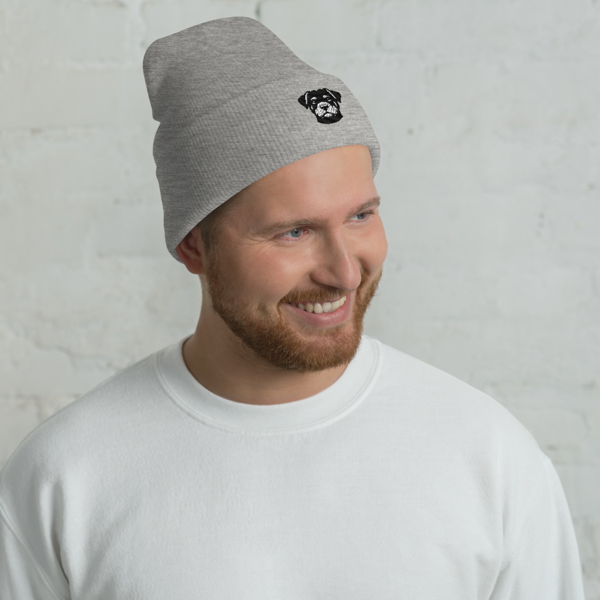 Beanie mit gesticktem Rottweiler-Kopf - Paul & Emma Breed Collection