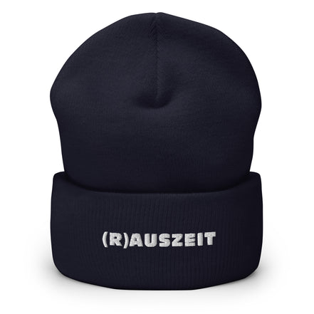 (R)AUSZEIT Beanie mit weißer Stickerei