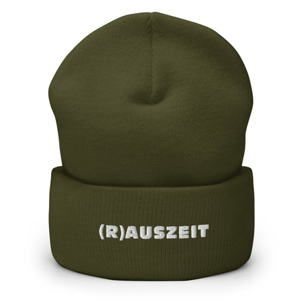 (R)AUSZEIT Beanie mit weißer Stickerei