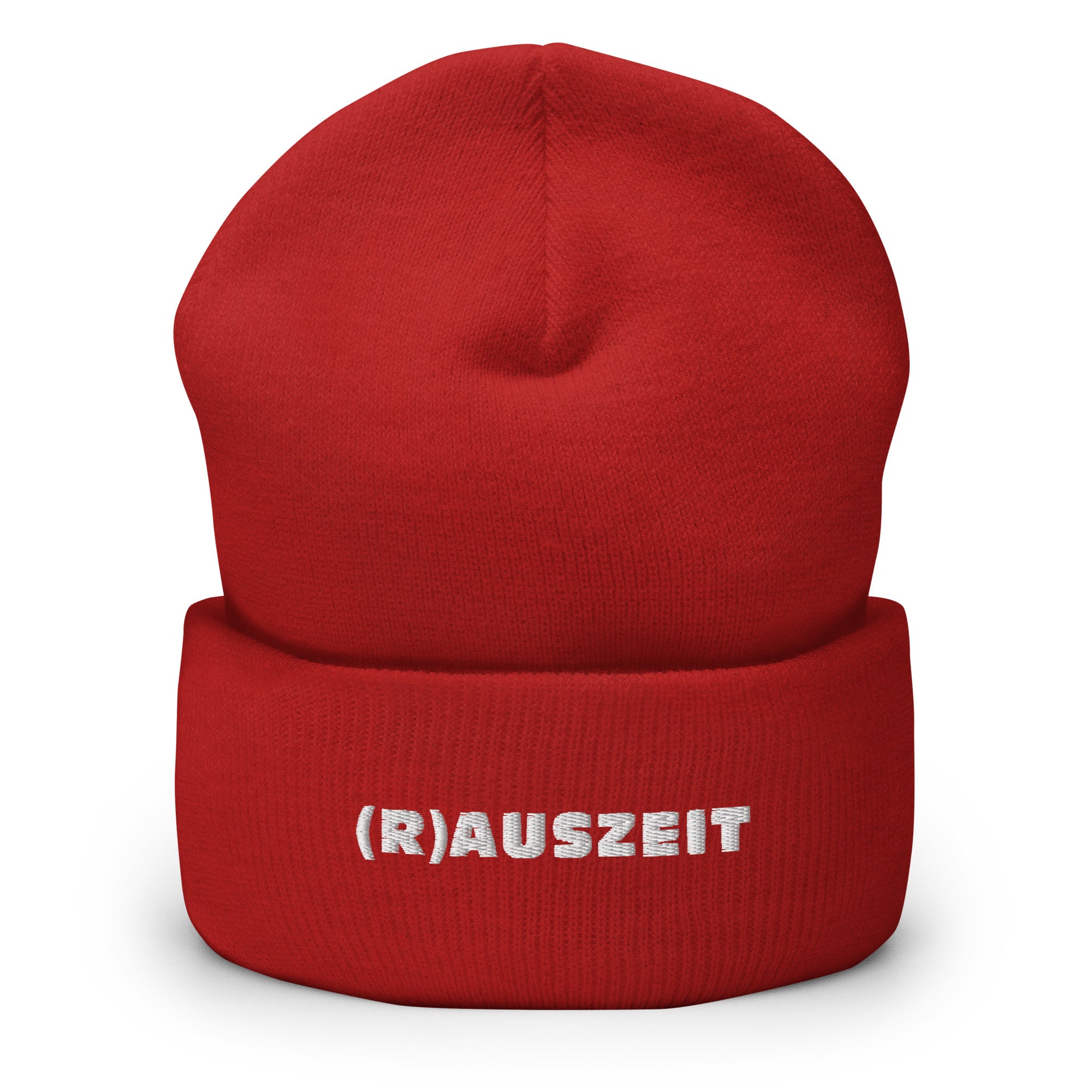 (R)AUSZEIT Beanie mit weißer Stickerei