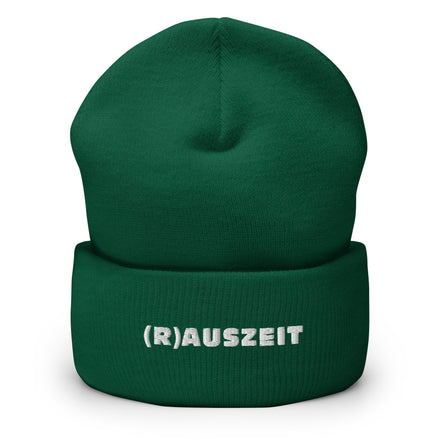 (R)AUSZEIT Beanie mit weißer Stickerei