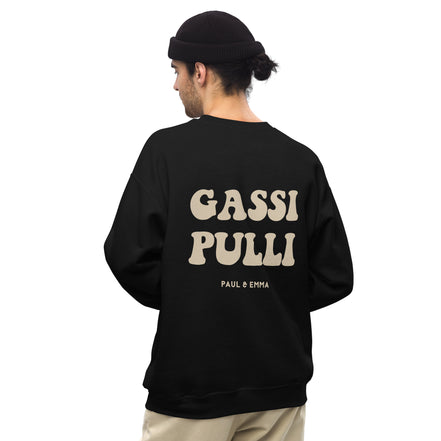  Sweatshirt mit GASSI PULLI Statement Back-Print in Beige - Paul & Emma