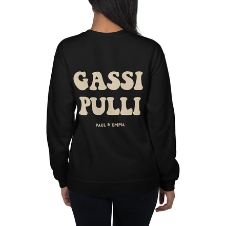  Sweatshirt mit GASSI PULLI Statement Back-Print in Beige - Paul & Emma
