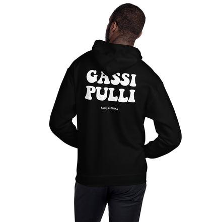 Hoodie mit Gassi Pulli Print auf dem Rücken - Paul Emma Kapuzenpullover für Hundebesitzer