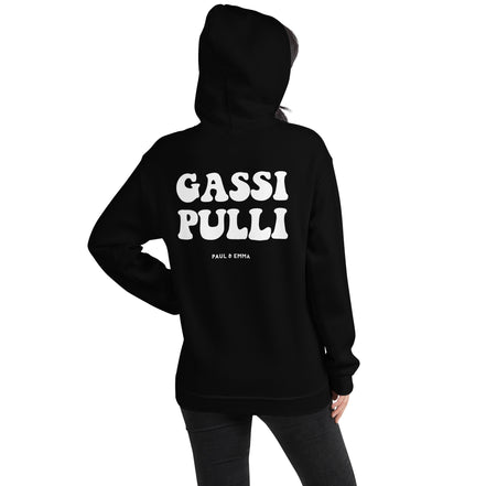 Hoodie mit Gassi Pulli Print auf dem Rücken - Paul Emma Kapuzenpullover für Hundebesitzer