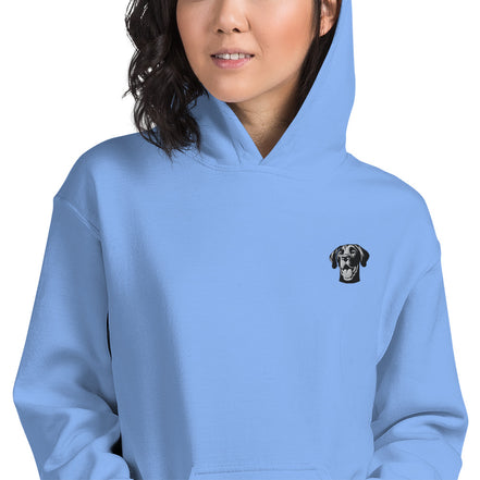 Hoodie mit Deutsche Doggen-Motiv vorne und Paul & Emma Logo auf der Schulter - Breed Collection