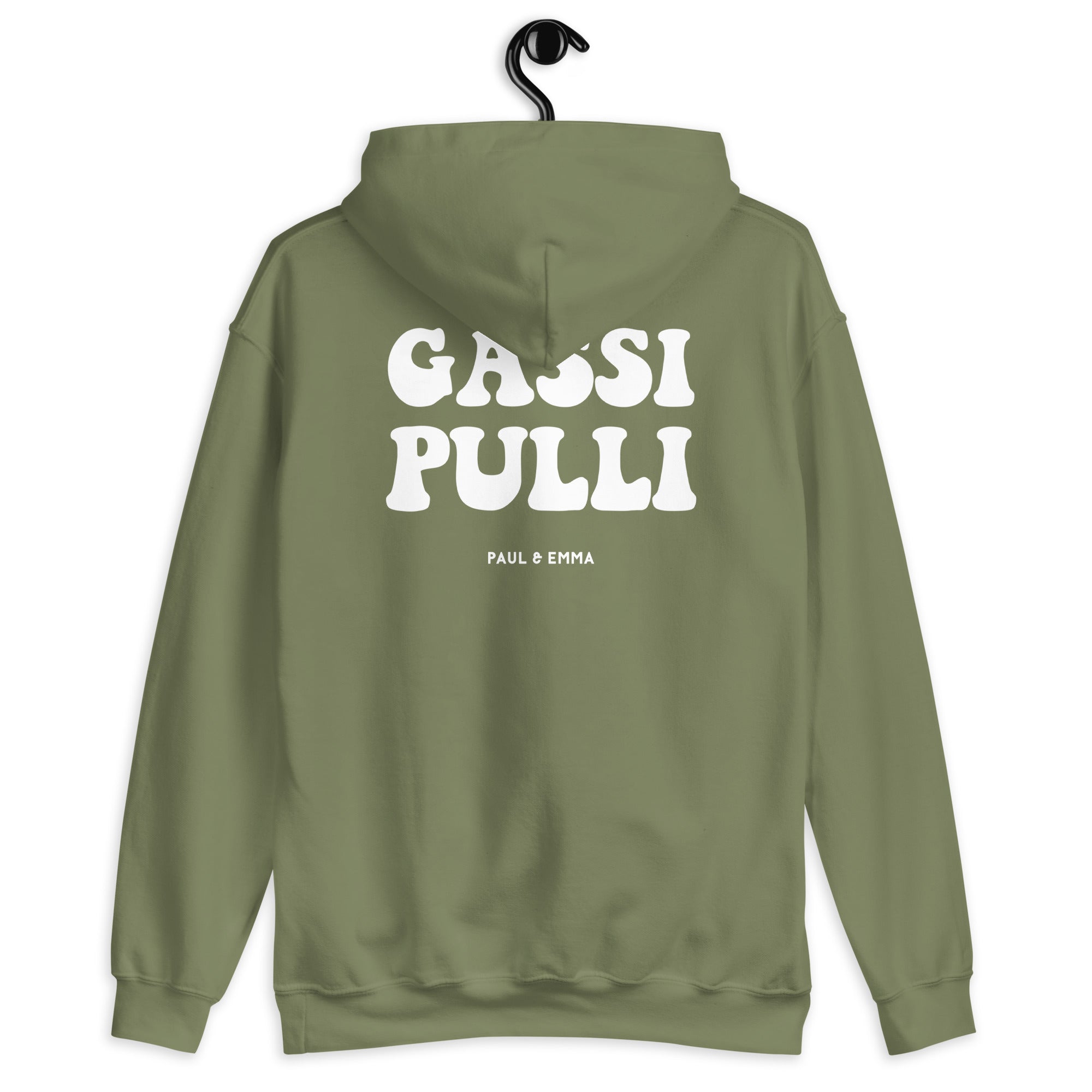 Hoodie mit Gassi Pulli Print auf dem Rücken - Paul Emma Kapuzenpullover für Hundebesitzer