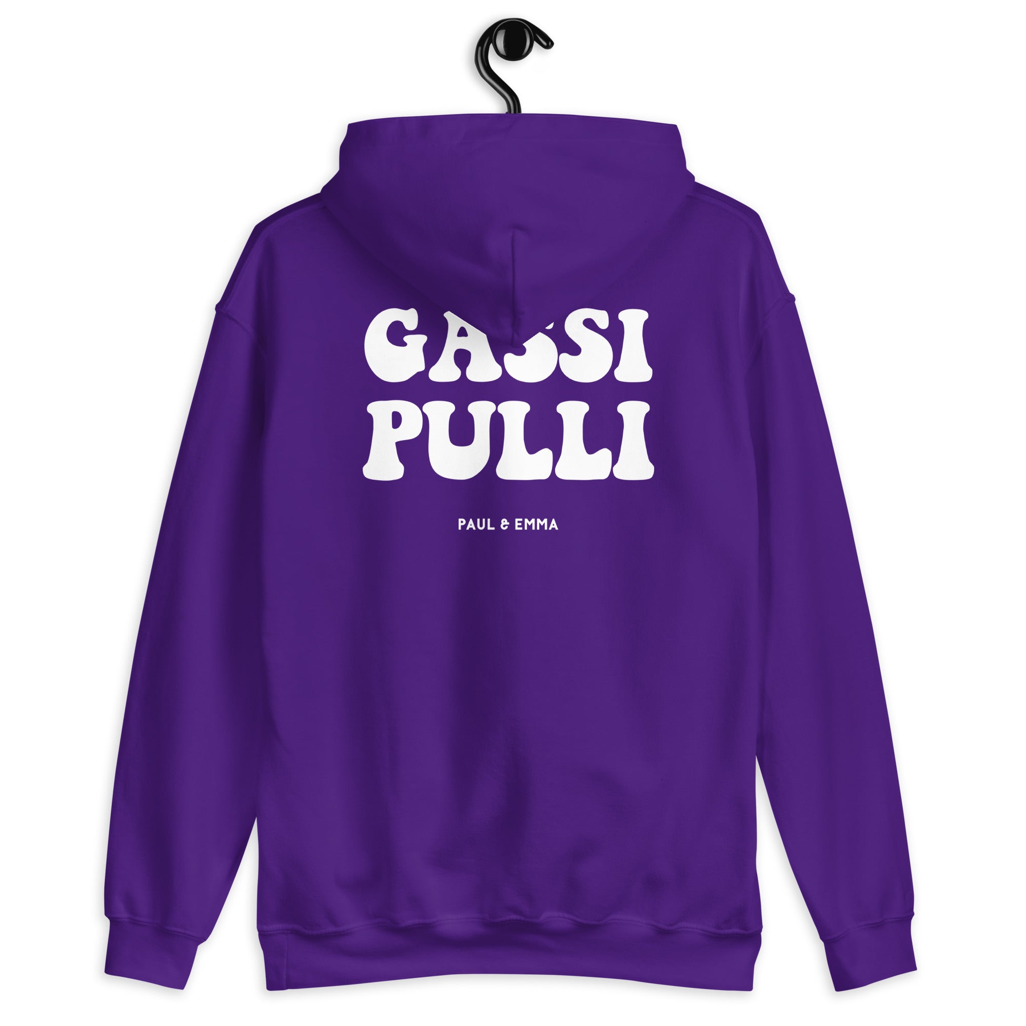 Hoodie mit Gassi Pulli Print auf dem Rücken - Paul Emma Kapuzenpullover für Hundebesitzer